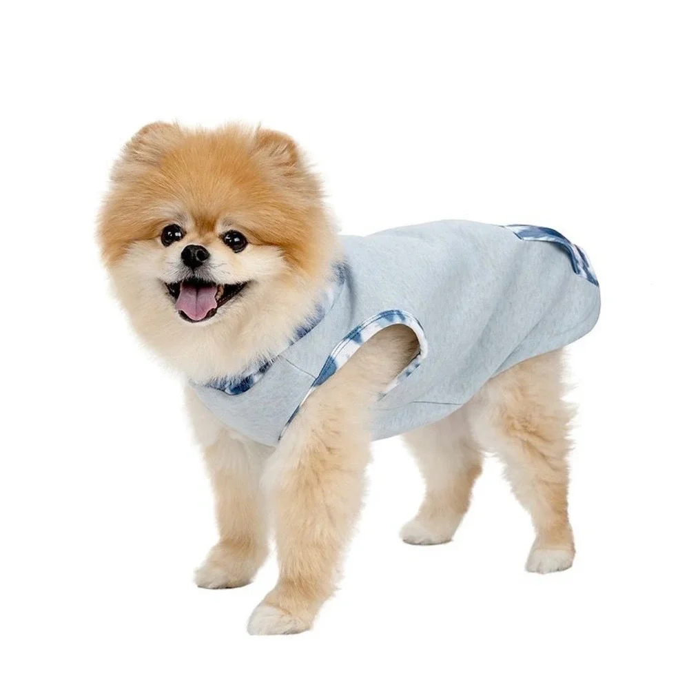 NEW SportPet Dog Hoodie Medium Blue Tie Dye Kanga Pocket Attached Hood Cozy Boho